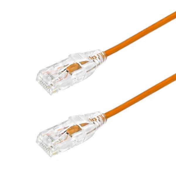 TechCraft Câble Réseau Ethernet CAT6a (10 Gbit/s) UTP Ultra Mince de 7 pieds Orange - Simple Boutique