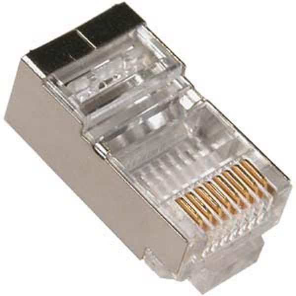 TechCraft Connecteurs RJ45 Cat5/Cat5e Blindés pour Câble Toronné, Paquet de 100 - Simple Boutique