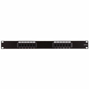 TechCraft Patch Panel Cat5e 12 ports 19 pouces 1U, Type 110, T568A ou T568B - Simple Boutique