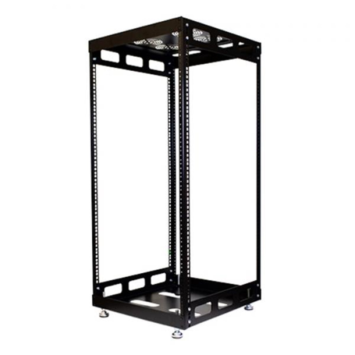 TechCraft - Rack Audio Visuelle à Cadre Ouvert 15U, Fabriqué en Acier Laminé à Froid, Noir - Simple Boutique