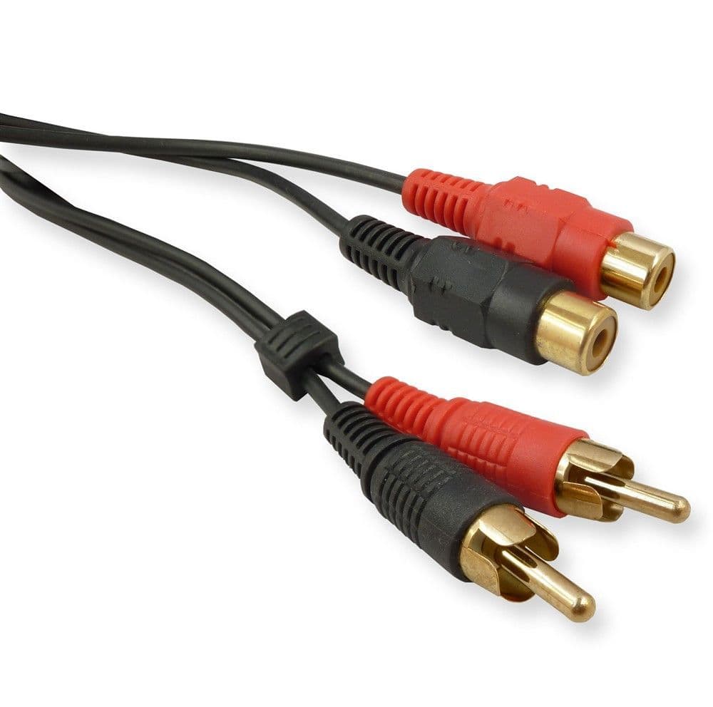 TechCraft Rallonge de Câble audio 2xRCA Mâle/Femelle 25 pieds - Simple Boutique