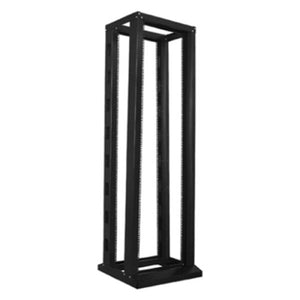 TechCraft - Système de Rack à Profondeur Fixe à 4 Montants, 42U, 6.5' de Hauteur, Fabriqué en Acier, Noir - Simple Boutique