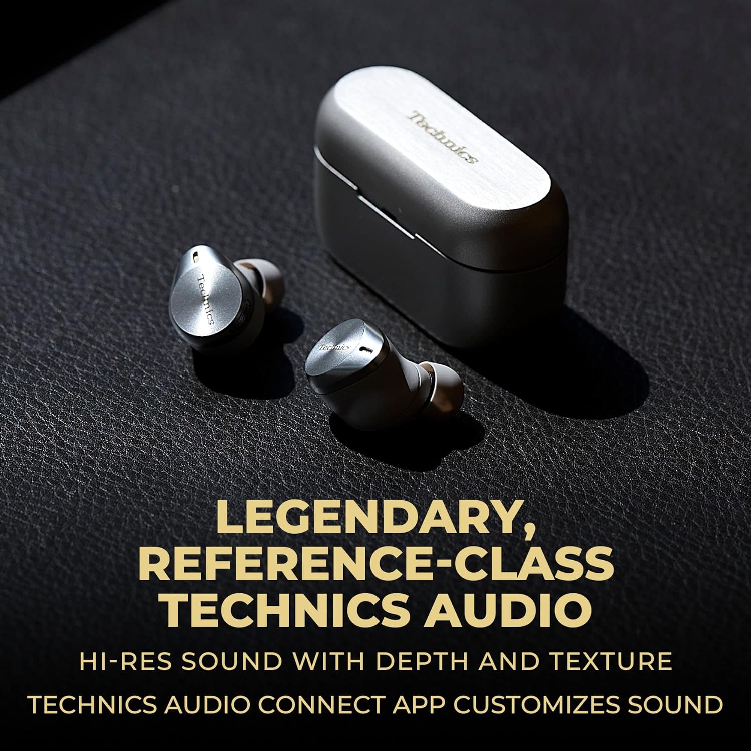 Technic - Écouteurs Intra-Auriculaires Sans-Fil, Hi-Res Audio, Supression du Bruit, Microphone et Boitier de Recharge, Argenté - Simple Boutique