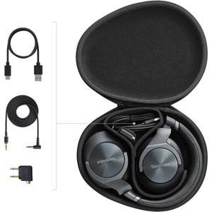 Technics - Écouteurs Bluetooth Sans-Fil avec Réduction du Bruit, Hi-Res, Télécommande et Microphone Intégrés, Noir - Simple Boutique