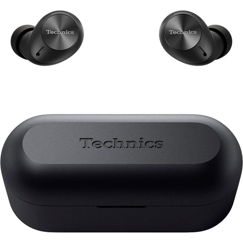 Technics - Écouteurs Intra-Auriculaires Sans-Fil Bluetooth avec Suppression du Bruit, Microphone et Boitier de Recharge, Noir