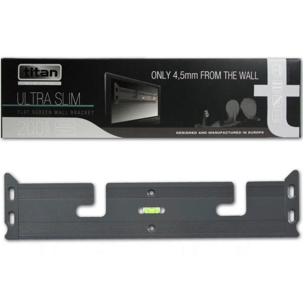 Titan Support Mural Fixe Ultra-Mince pour Téléviseur jusqu'à 47 po, jusqu'à 25 kg, Noir - 30039 - Simple Boutique