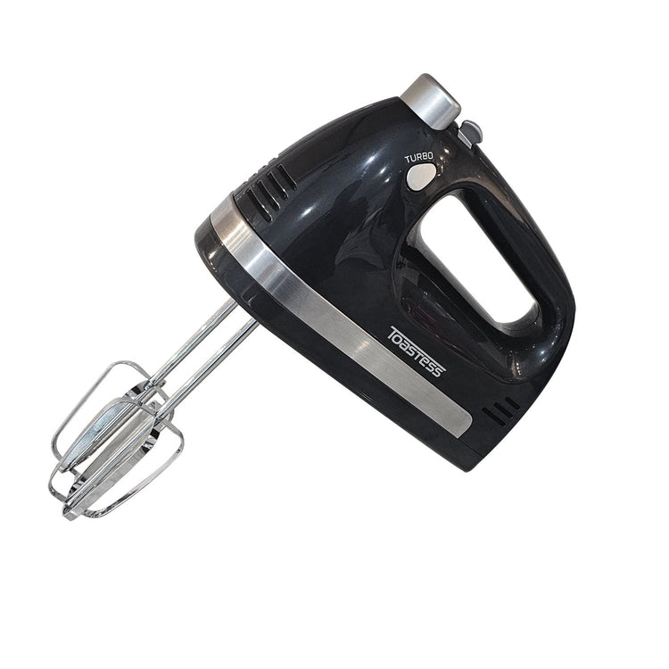 Toastess - Batteur à Main à 5 Vitesses, Fouets et Crochet Pétrisseurs Compris, 350 Watts, Noir - Simple Boutique