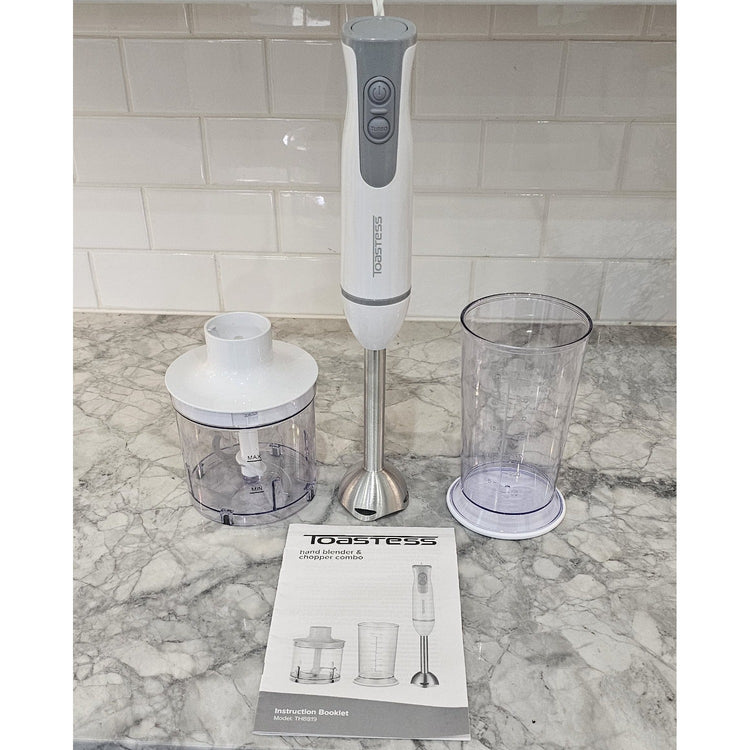 Toastess - Combo Mélangeur à Main et Hachoir, 2 Vitesses, 260 Watts, Blanc - Simple Boutique