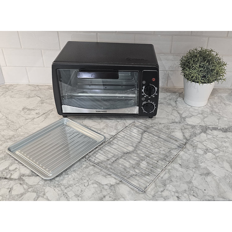 Toastess - Four Grille-Pain, Capacité de 4 Tranches, Contrôle de la Température, 1000 Watts, Noir - Simple Boutique