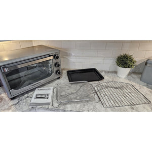 Toastess - Four Grille-Pain et Friteuse à Air, Capacité de 6 Tranches, Température Réglable, Acier Inoxydable - Simple Boutique