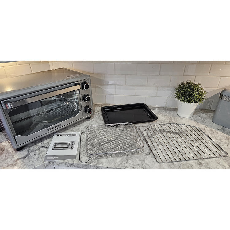 Toastess - Four Grille-Pain et Friteuse à Air, Capacité de 6 Tranches, Température Réglable, Acier Inoxydable - Simple Boutique