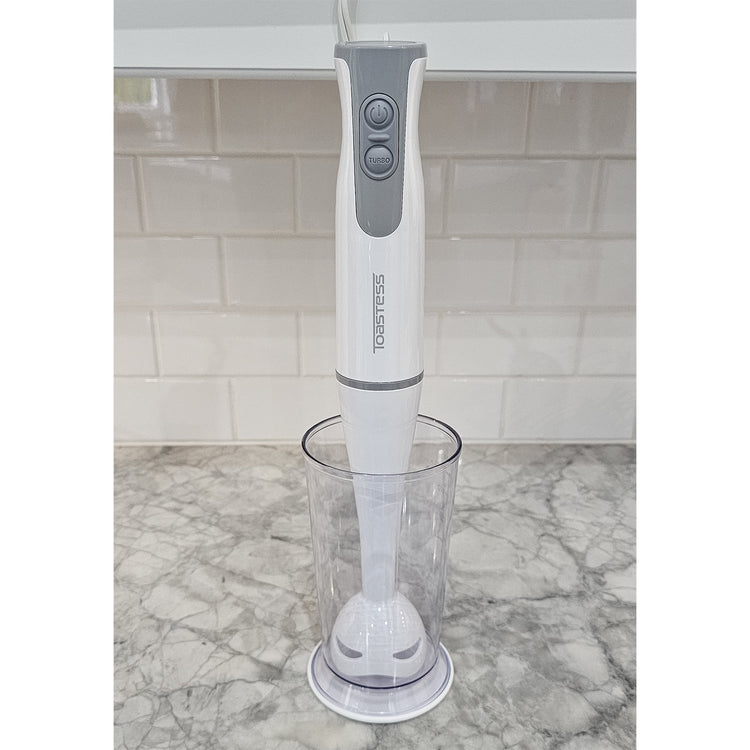 Toastess - Mélangeur à Main avec Tasse à Mesurer 700ml, 2 Vitesses, 260 Watts, Blanc - Simple Boutique