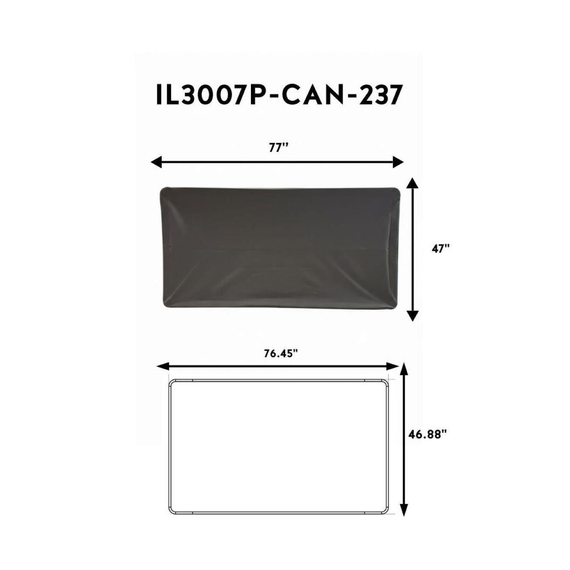 Toit de remplacement pour Balançoire 3 Places - Compatible IL3007 IL3006, Gris - Simple Boutique