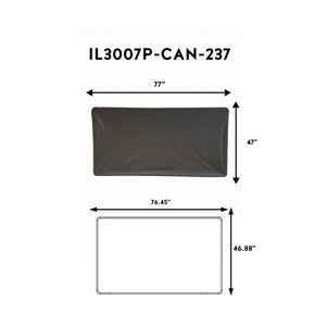 Toit de remplacement pour Balançoire 3 Places - Compatible IL3007 IL3006, Gris - Simple Boutique
