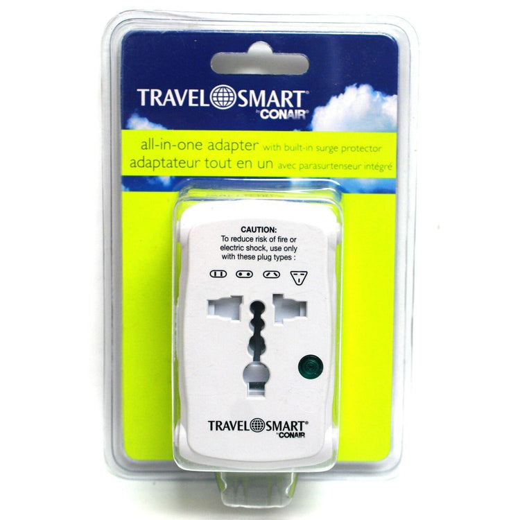 Travel Smart - Adaptateur de Voyage Tout en Un avec Parasurtenseur Intégré - Simple Boutique
