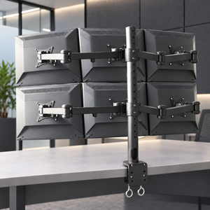 TygerClaw Support de bureau pour 6 moniteurs de 13 à 24 po, bras articulés - Simple Boutique