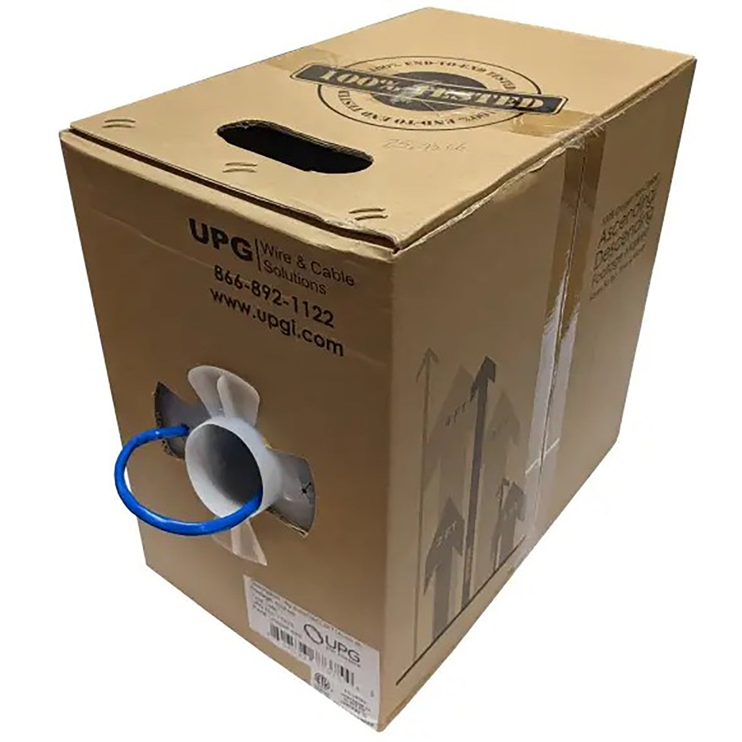 UPG - Câble de Haut-Parleur à 4 Conducteurs, 16AWG, Résistance au Feu CMR, 500 Pieds, Bleu - Simple Boutique