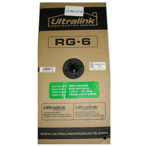 Ultralink Câble Coaxial RG6 3 GHz Intérieur, CL2/FT4, Jaune, Bobine de 1000 pieds - Simple Boutique