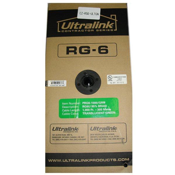 Ultralink Câble Coaxial RG6 3 GHz Intérieur, CL2/FT4, Jaune, Bobine de 1000 pieds - Simple Boutique