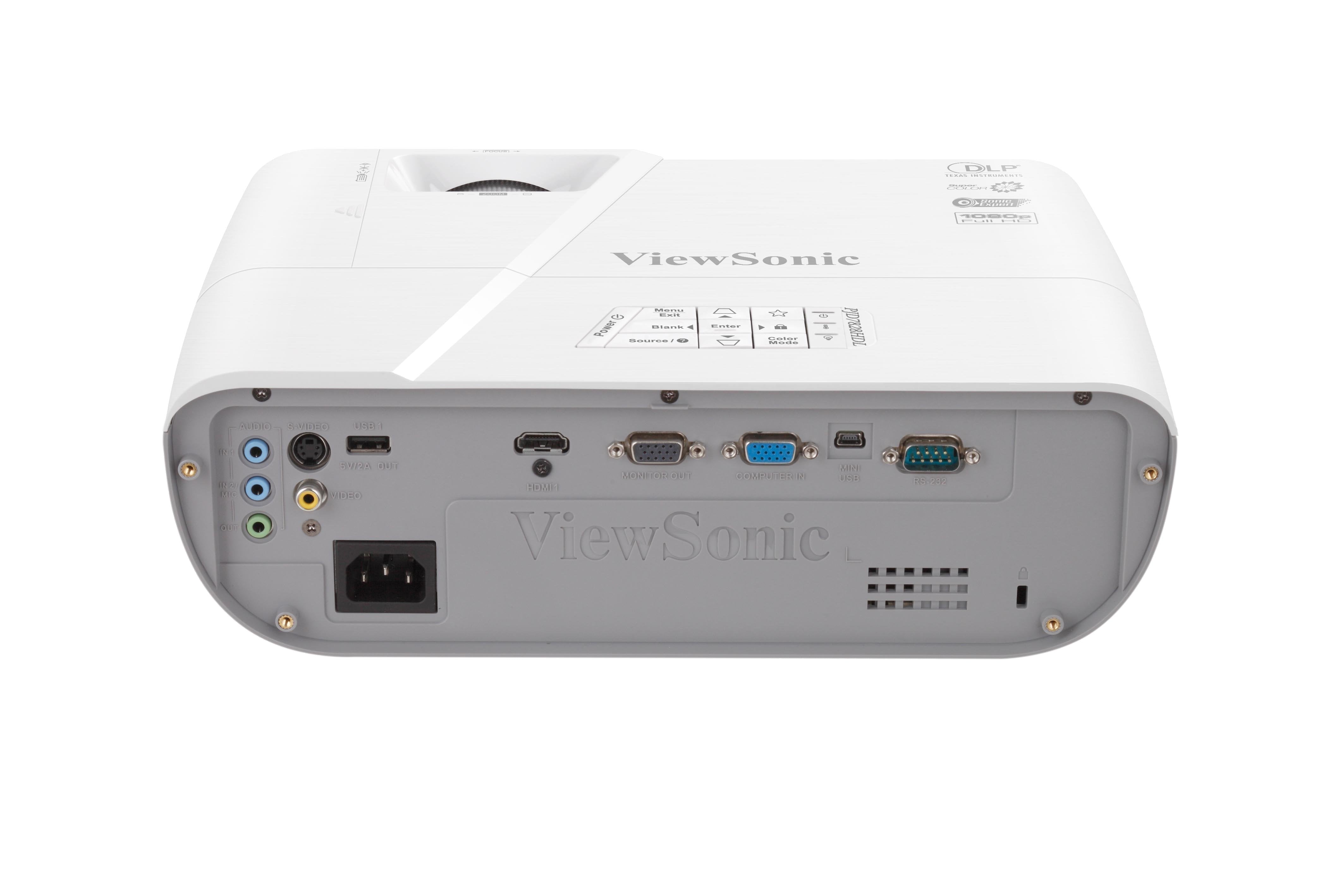 VIEWSONIC LIGHTSTREAM PJD7828HDL PROJECTEUR DLP COMPATIBLE 3D - 1920 X 1080 - PLAFOND AVANT - 1080P - MODE NORMAL 4000 HEURES - MODE ÉCONOMIQUE 10000 HEURES - FULL HD - 22000: 1 - 3200 LUMENS - HDMI - USB - Simple Boutique