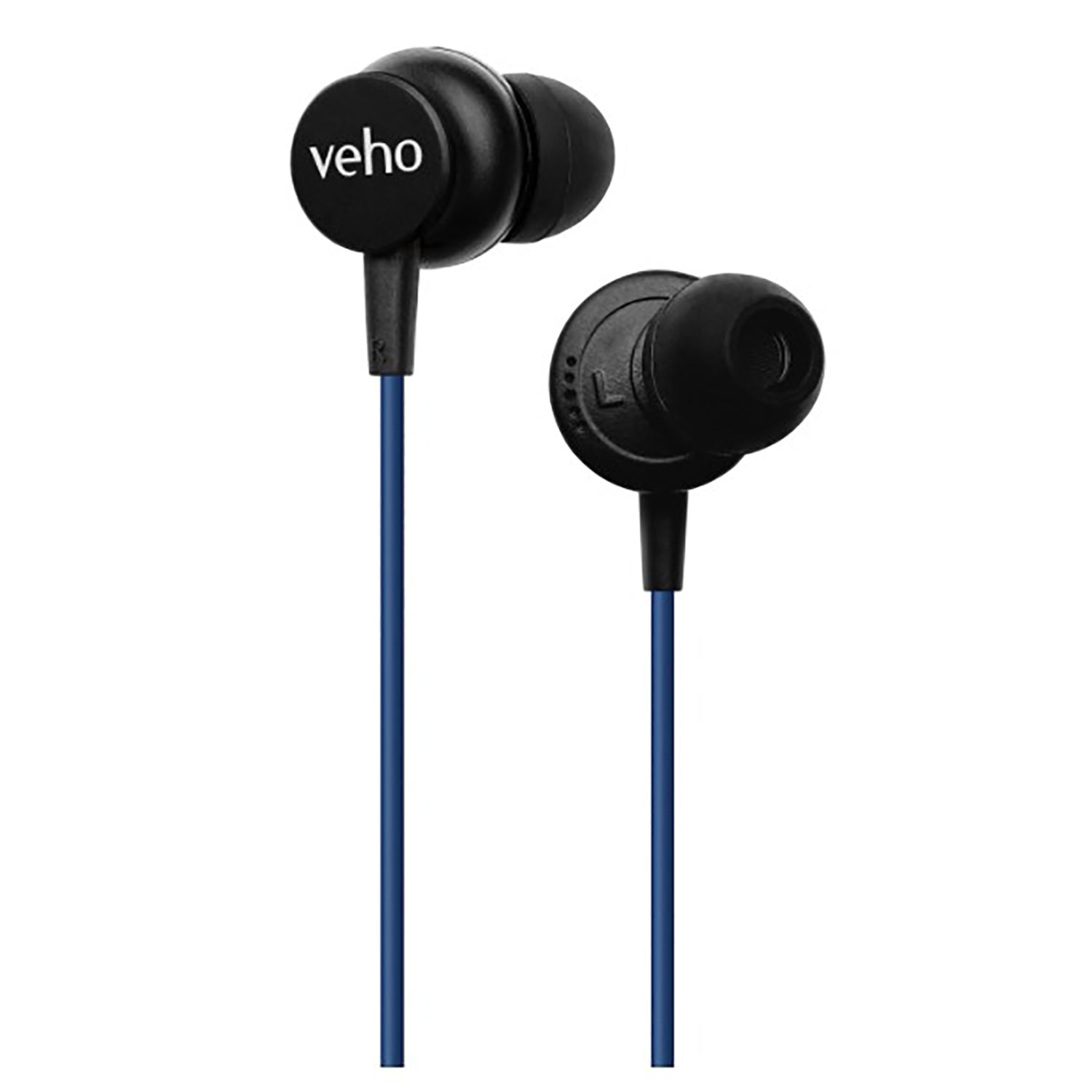 Veho - Écouteurs Intra-Auriculaire Filaire Z3 avec Microphone et Télécommande Intégré, Bleu - Simple Boutique