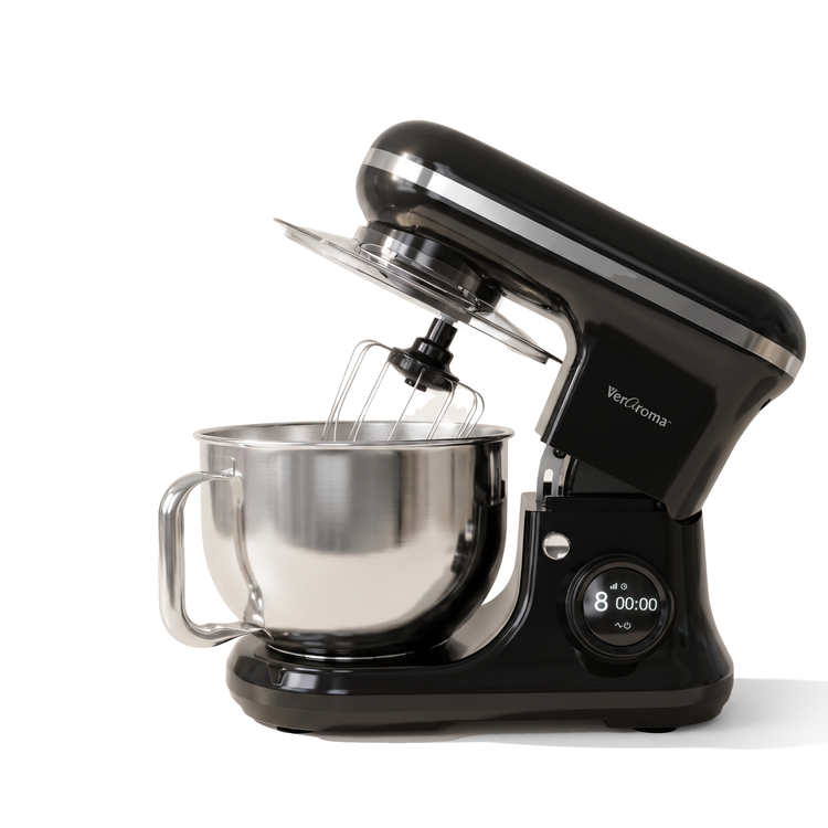 VerAroma Batteur sur socle avec écran tactile numérique à DEL - 650 W, 8 vitesses, bol en acier inoxydable de 5 L - Simple Boutique