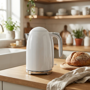 VerAroma Bouilloire électrique mince en acier inoxydable - 1,7 L, blanche - Simple Boutique