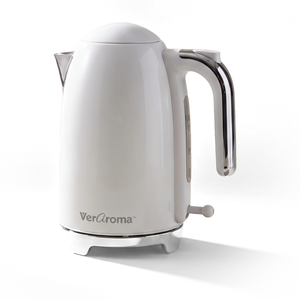 VerAroma Bouilloire électrique mince en acier inoxydable - 1,7 L, blanche - Simple Boutique
