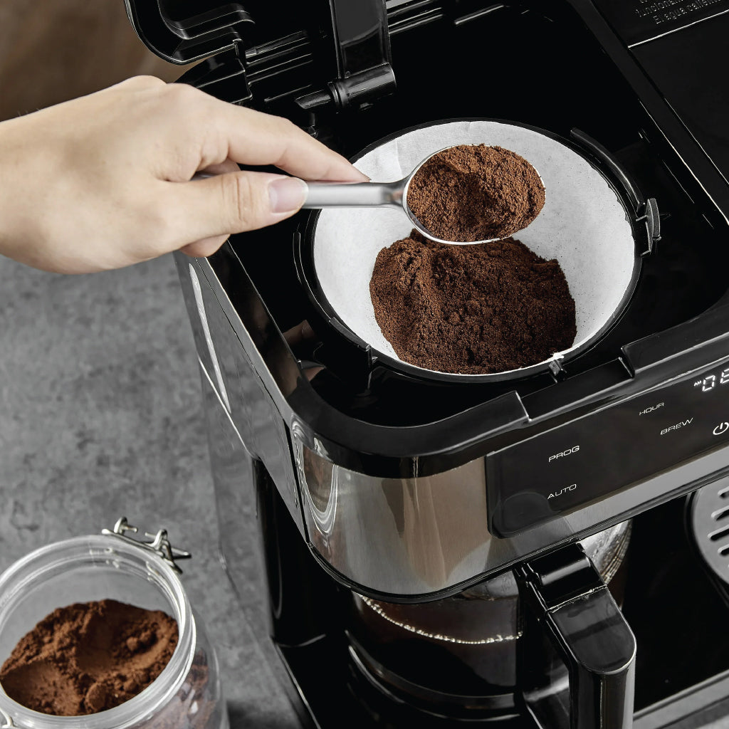 VerAroma Cafetière numérique à double infusion - carafe de 12 tasses et tasse individuelle, 1,8 L - Simple Boutique