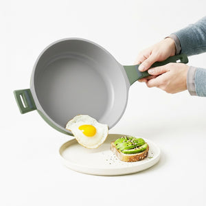 VerAroma Faitout en céramique moulé sous pression avec couvercle auto-arrosant, 28 cm, 3,9 L - Simple Boutique