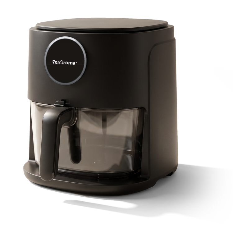 VerAroma Friteuse à air numérique avec panier en verre trempé, 4 L, noire - Simple Boutique