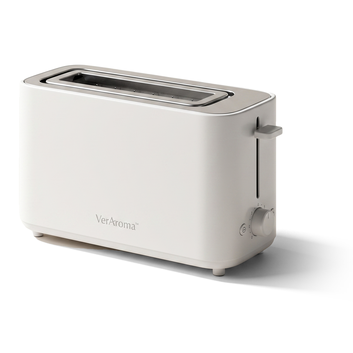 VerAroma Grille-pain compact et mince à fente longue, 2 tranches, blanc, 850 W - Simple Boutique