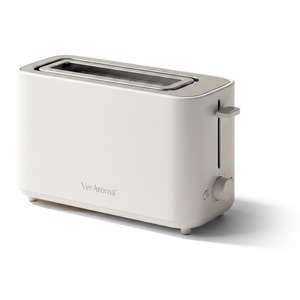 VerAroma Grille-pain compact et mince à fente longue, 2 tranches, blanc, 850 W - Simple Boutique
