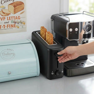 VerAroma Grille-pain compact et mince à fente longue, 2 tranches, noir, 850 W - Simple Boutique