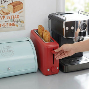 VerAroma Grille-pain compact et mince à fente longue, 2 tranches, rouge, 850 W - Simple Boutique