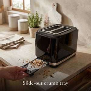 VerAroma Grille-pain intelligent à écran tactile numérique 2 tranches avec minuterie de compte à rebours - 800 W - Simple Boutique