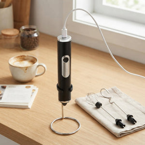 VerAroma Mousseur à lait multifonction rechargeable USB 3-en-1 - Simple Boutique