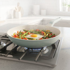 VerAroma Poêle à frire antiadhésive en fonte d'aluminium - 28 cm - Simple Boutique