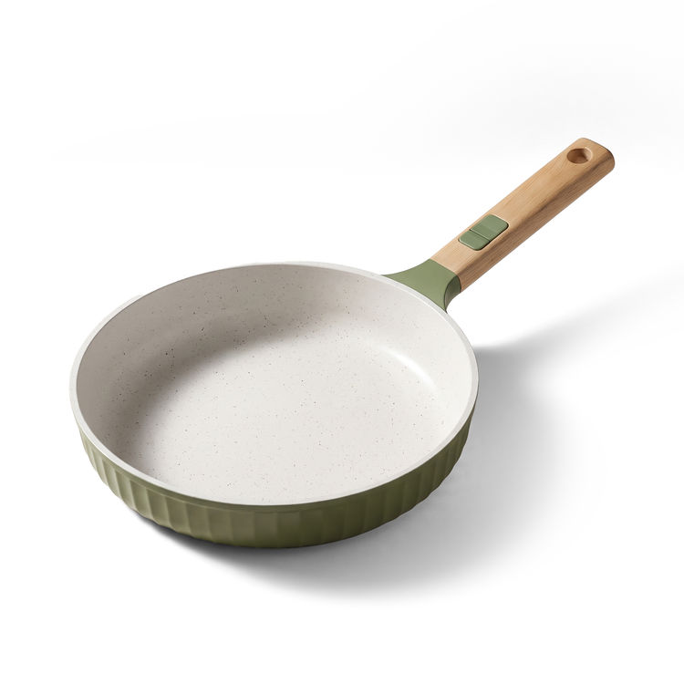 VerAroma Poêle à frire évasée en céramique moulée sous pression, 28 cm - Simple Boutique