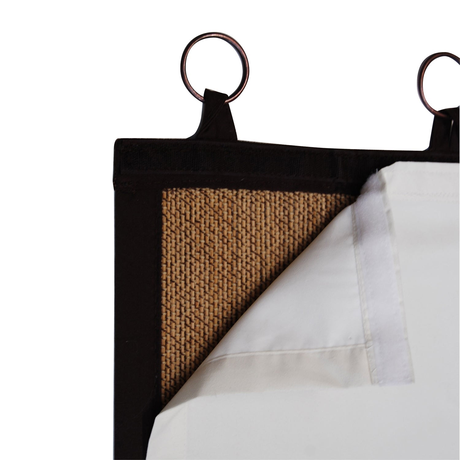 Versaille - Doublure Thermique Isolante Pour Panneau de Rideau Bamboo Ring Top, 38" x 80", Blanc Cassé - Simple Boutique