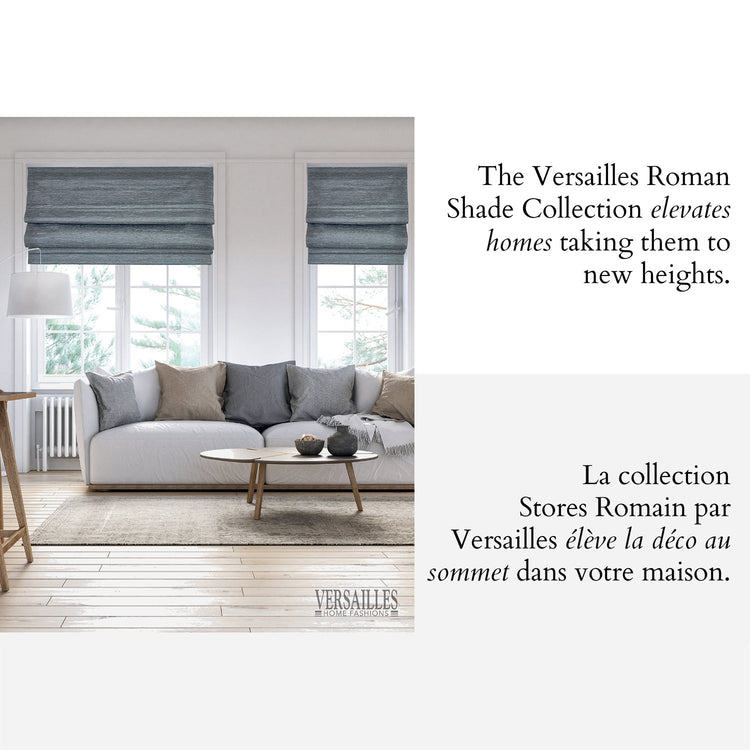 Versaille - Store Romain Sans Cordon, Collection Caesar, Tissu Assombrissant, Gris Foncé (Disponible en 7 Grandeurs) - Simple Boutique
