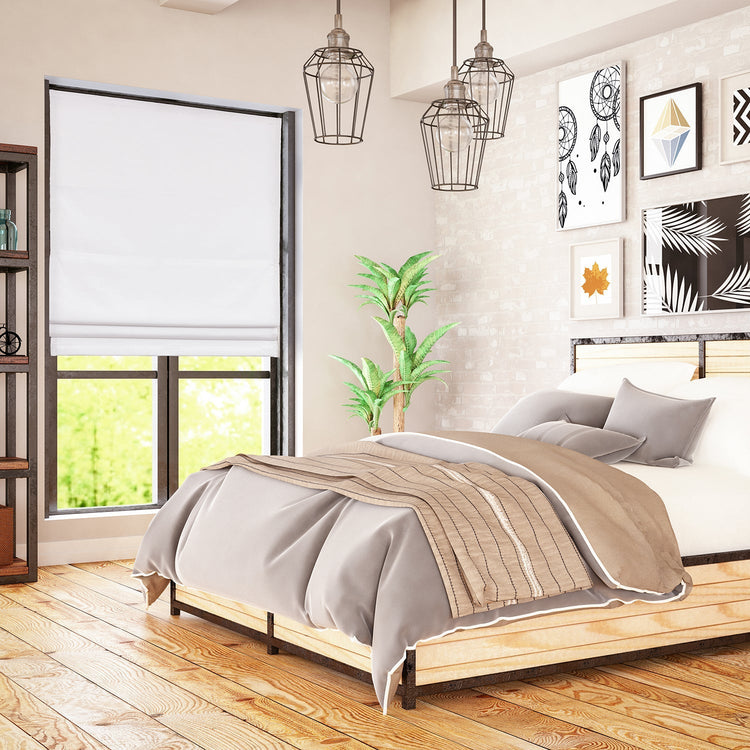 Versaille - Store Romain Sans Cordon, Collection Octavia, Tissu Assombrissant, Blanc (Disponible en 8 Grandeurs) - Simple Boutique