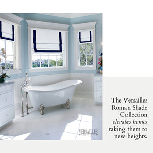 Versaille - Store Romain Sans Cordon, Collection Valentina, Tissu Assombrissant, Bleu (Disponible en 7 Grandeurs) - Simple Boutique