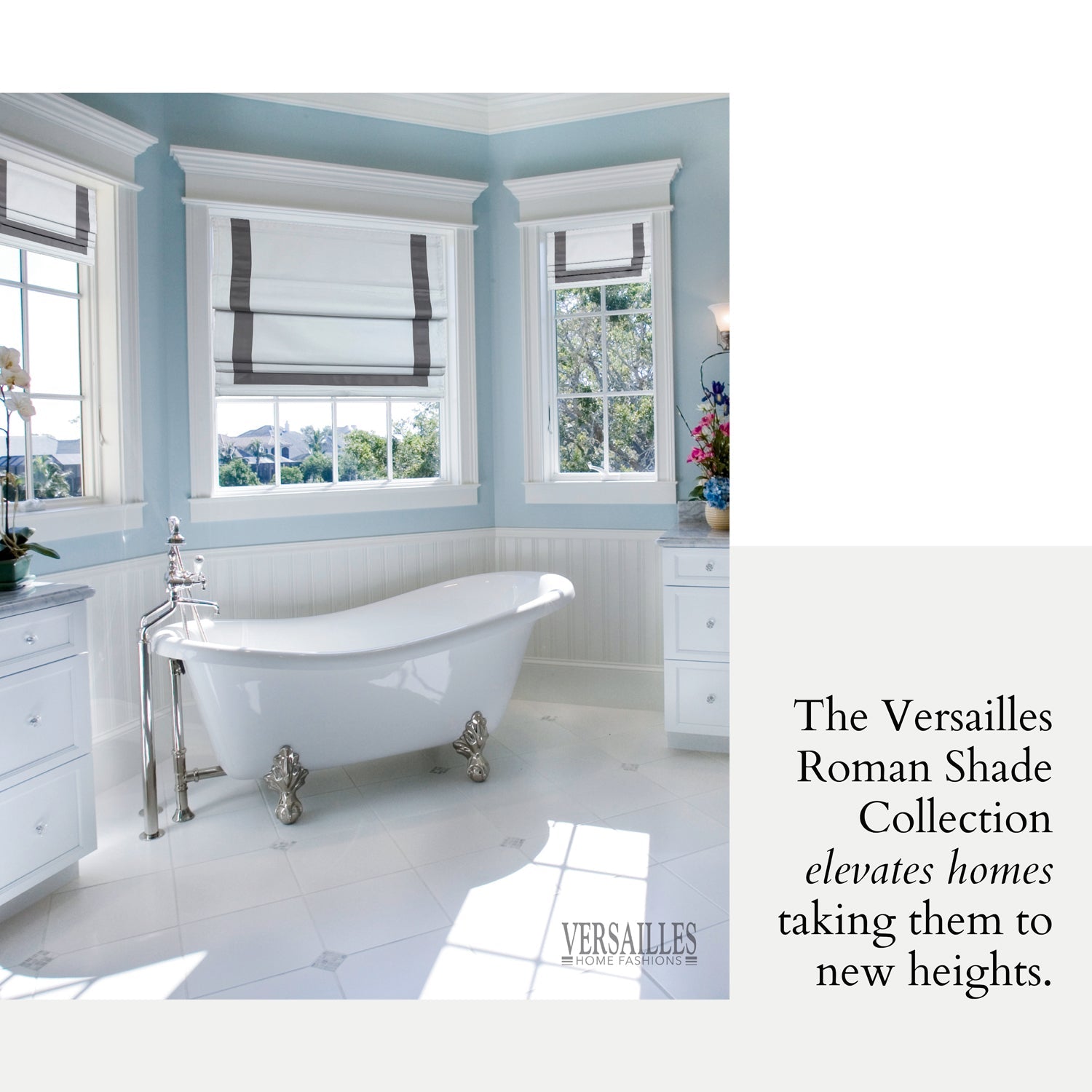 Versaille - Store Romain Sans Cordon, Collection Valentina, Tissu Assombrissant, Gris (Disponible en 7 Grandeurs) - Simple Boutique