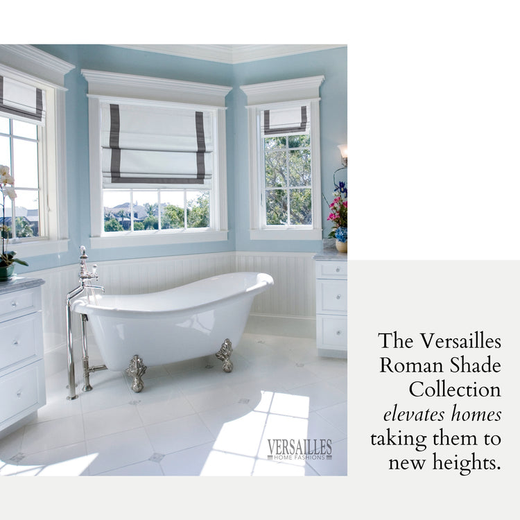 Versaille - Store Romain Sans Cordon, Collection Valentina, Tissu Assombrissant, Gris (Disponible en 7 Grandeurs) - Simple Boutique