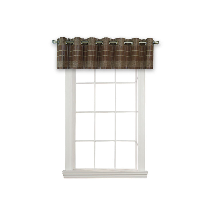 Versailles - Cantonnière en Bambou Grommet Top, Oeillets en Laiton, 72" x 12", Noyer - Simple Boutique