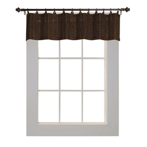 Versailles - Cantonnière en Bambou Ring Top, Oeillets en Laiton, 48" x 12", Espresso - Simple Boutique