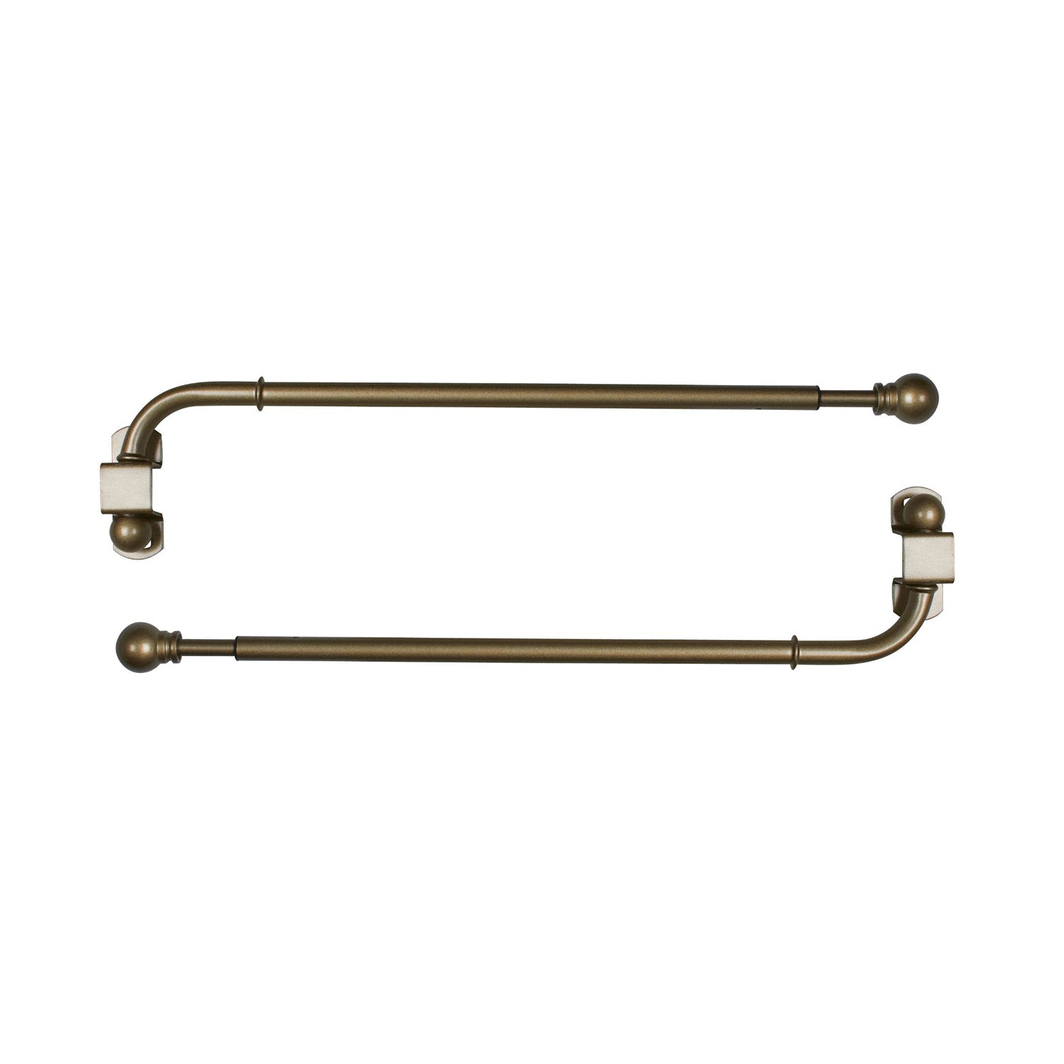 Versailles - Ensemble de 2 Bras Pivotants pour Rideau, Longueur Ajustable, Bronze (Disponible en 2 Grandeur) - Simple Boutique
