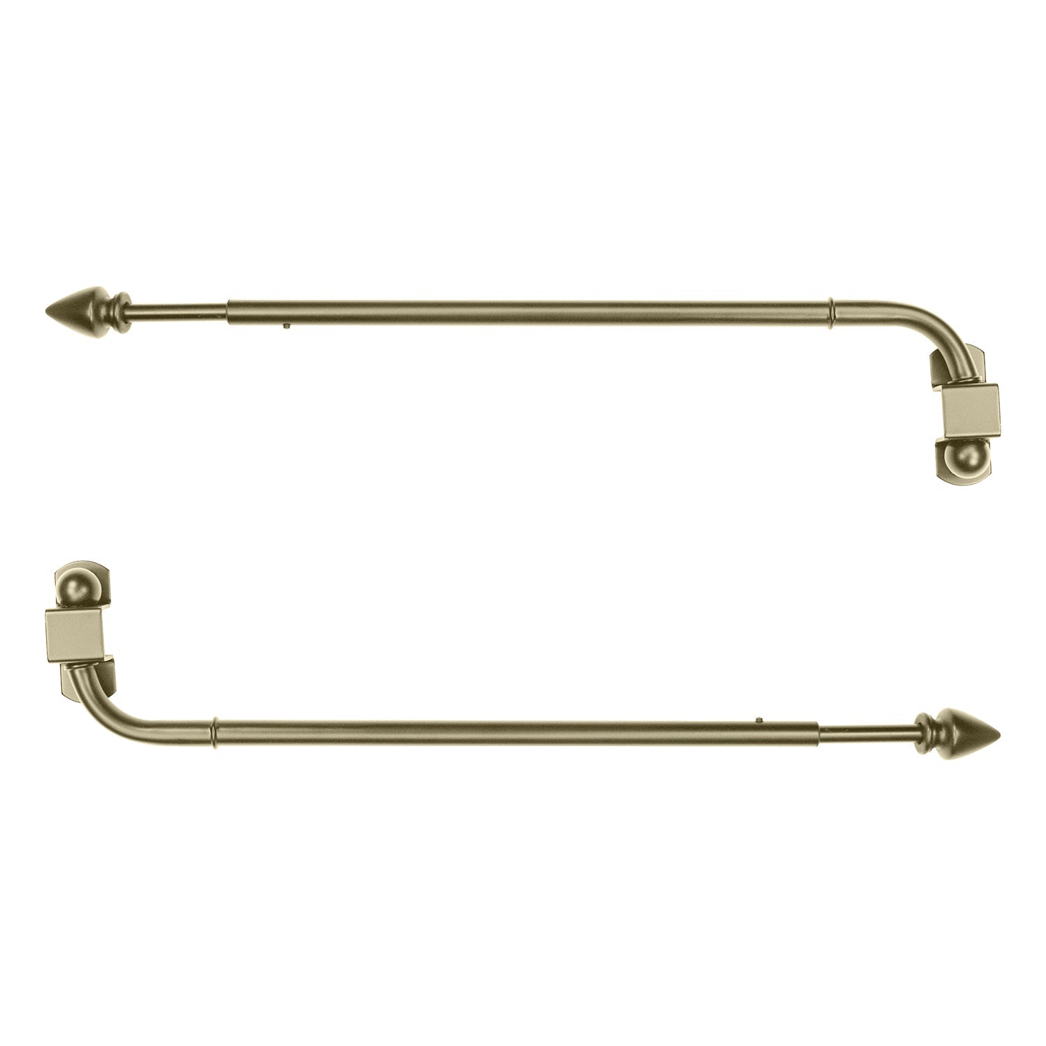 Versailles - Ensemble de 2 Bras Pivotants pour Rideau, Longueur Ajustable, Étain (Disponible en 2 Grandeur) - Simple Boutique