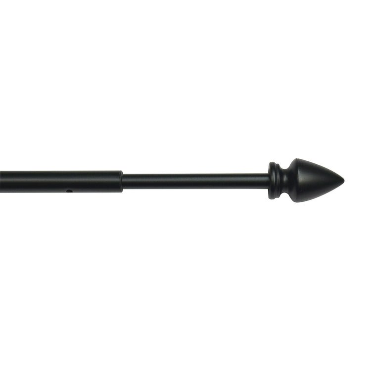 Versailles - Ensemble de 2 Bras Pivotants pour Rideau, Longueur Ajustable, Noir (Disponible en 2 Grandeur) - Simple Boutique